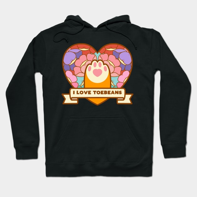 I Love Toebeans Hoodie by Pupcakes and Cupcats